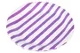 Purple And White Striped Dinner Paper Plates Large 23cm Pack Of 10