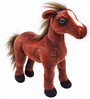 Realistic Brown Horse Free Standing Plush Toy 25 X 27 X 10 Cm