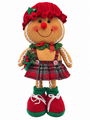 Gingerbread Girl Christmas Decoration With Extendable Legs 47 X 28 Cm