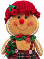 Gingerbread Girl Christmas Decoration With Extendable Legs 47 X 28 Cm2