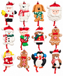 Christmas Character Ornament Set 12 Piece Approx 3 X 4 Cm Each 2