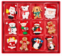 Christmas Character Ornament Set 12 Piece Approx 3 X 4 Cm Each