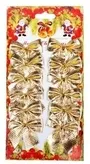 Mini Bows Metallic Gold X 12 Pieces In A Pack
