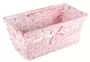 Rectangular 30x16cm Handmade Bamboo Fruit Snack Food Gift Basketpink