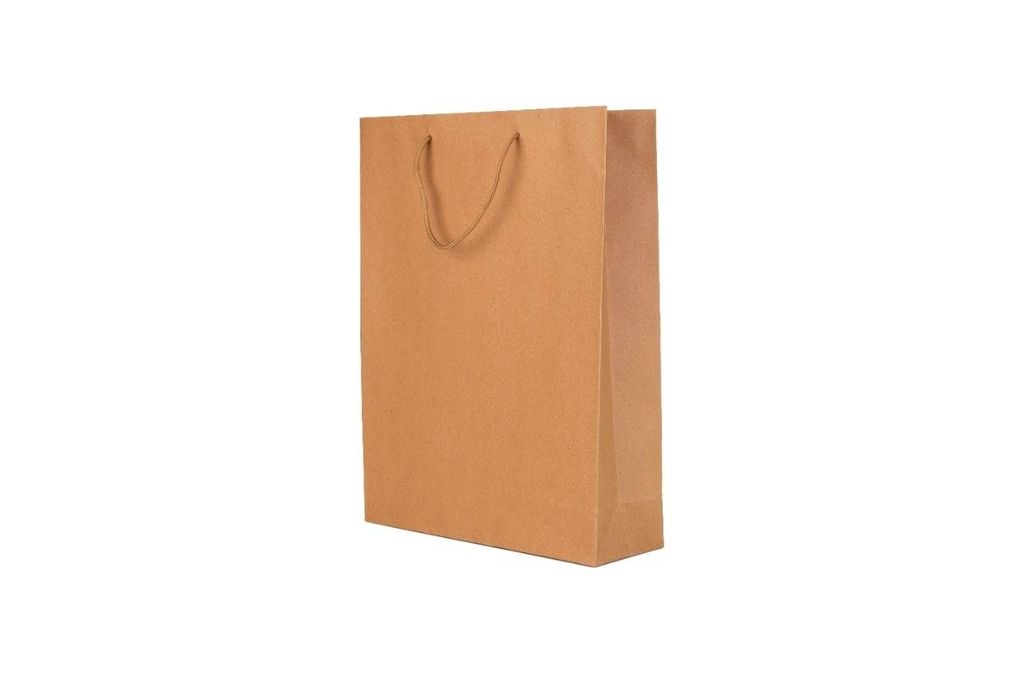 Natural Large Brown Kraft Thick Paper Gift Bag with Rope Handles