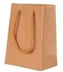 Natural Brown Extra Small Kraft Thick Paper Gift Bag With Rope Handles
