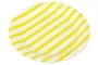 Yelllow And White Striped Dinner Paper Plates Large 23cm Pack Of 10