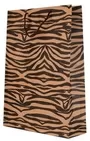 Zebra Print Extra Large Kraft Thick Paper Bag 42x31cm