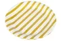 Gold And White Striped Dinner Paper Plates Large 23cm Pack Of 10