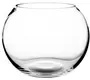 Vas4a Bubble Ball Rose Fish Round Bowl Glass Vase 14x18cm