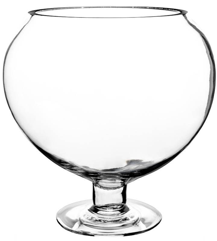 Bubble Ball 24x22cm Rose Fish Round Bowl Clear Glass Vase on Foot Glassware Shop Online J