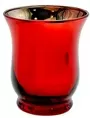 9cm Mini Hurricane Votive And Tealight Candle Holder Shiny Metallic Red