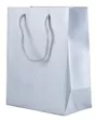 Medium Silver Thick Paper Gift Bag 23x18x10cm
