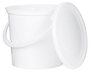 White Sweet Bucket With Lid And Handle